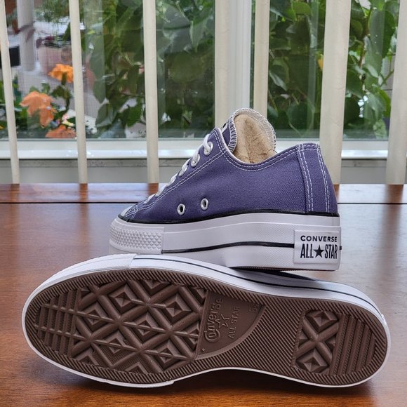 Converse Women's CTAS Lift Ox Canvas 571405C Steel/White/Black Size 9 - Picture 5 of 10